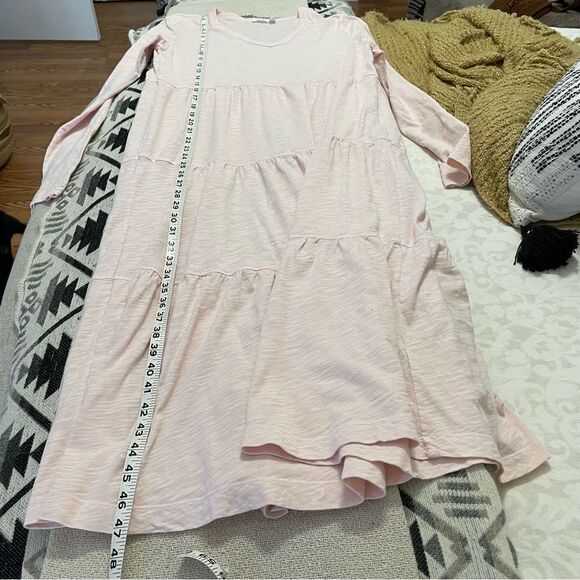 Wilt Pale Pink Long Sleeve V-neck Midi
T-Shirt Dress Sz M - Picture 8 of 8
